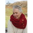 thumbnail image 5 of Ladies Irish Wool Snood Red Scarf Made By Aran Woollen Mills, One size, 5 of 5
