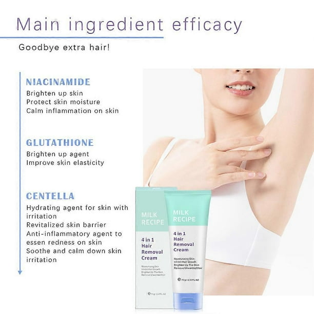 4 in 1 Hair Removal Cream, Gentle And Non-irritating Whole Body Hair Removal For Women & Men