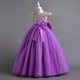 thumbnail image 3 of IBTOM CASTLE Flower Girl Sequin Lace Dress for Kids Wedding First Communion Princess Pageant Formal Party Long Maxi Gowns 11-12 Years Purple, 3 of 6