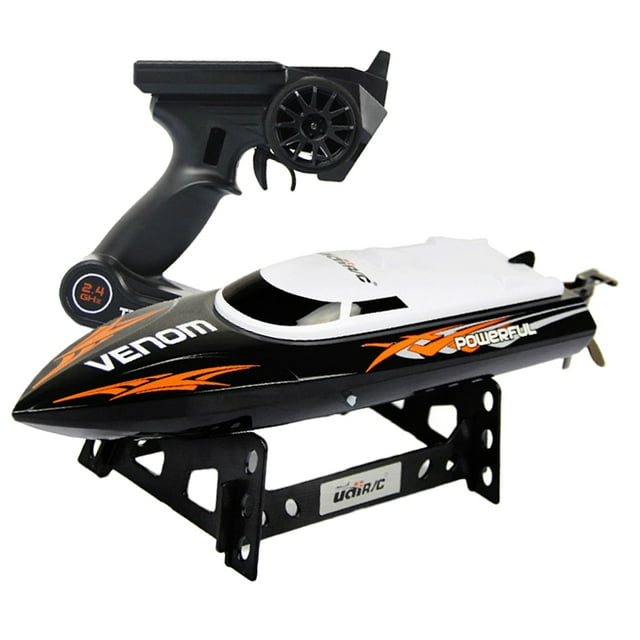 TISHITA 2,4 g Refroidissement par Eau Haute Vitesse RC Télécommande Radio Commande Bateau de Course Jouet Noir