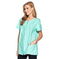 thumbnail image 2 of Casual Nights Women's Snap Front Smock Cobbler Woven Scrub Apron Top with Pockets, 2 of 5