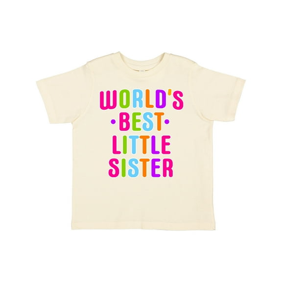 Inktastic Worlds Best Little Sister Girls Toddler T-Shirt