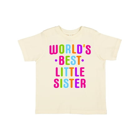 

Inktastic Worlds Best Little Sister Gift Toddler Toddler Girl T-Shirt