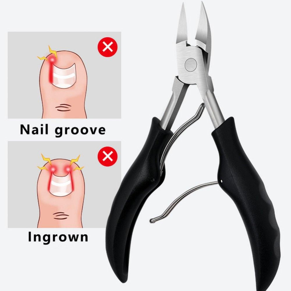 Swissklip Heavy Duty Toenail Clippers for Seniors Thick Toenails I  Professional Nail Clippers for Ingrown Toenail I Nail Clippers for Men I  Well