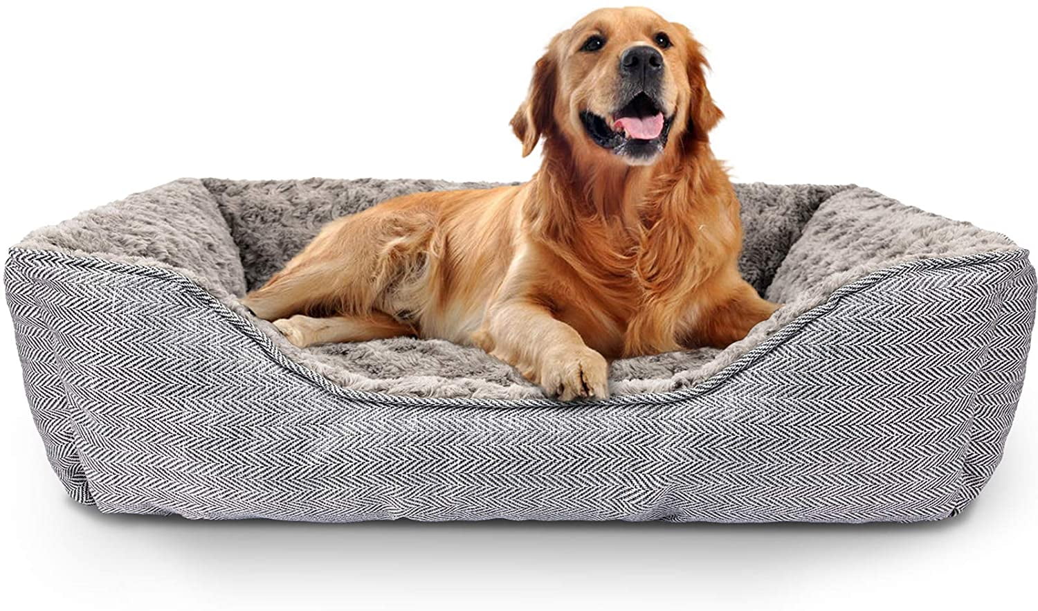 Small gray dog bed with durable removable cover Small pet bed