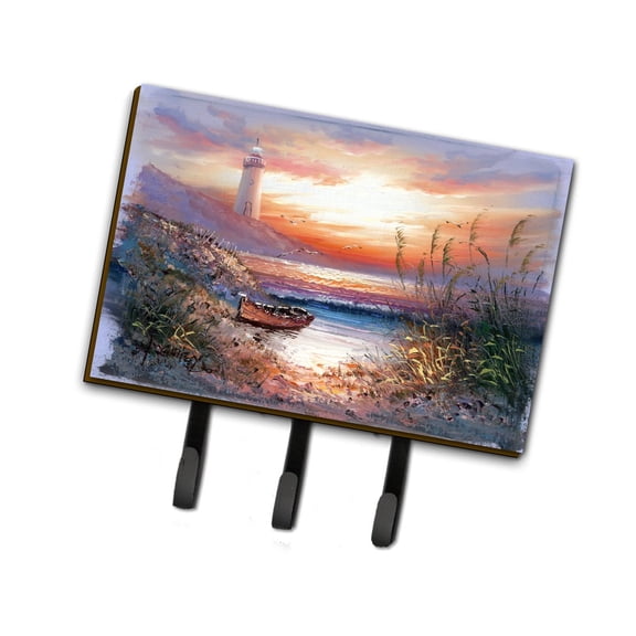 Lighthouse Scene with Boat Leash or Key Holder