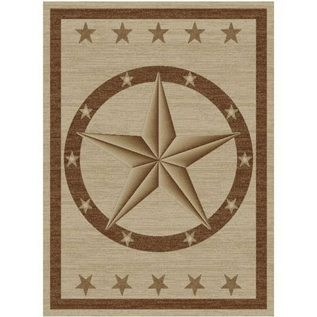 3 ft. 11 in. x 5 ft. 3 in. Hearthside Western Star Area Rug, Beige