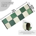 thumbnail image 5 of Yayeee Hallway Runner Rug 2'x6' Non Slip Machine Washable with Rubber Backing, Green and White Plaid Pattern, 5 of 8