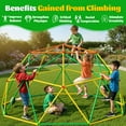 thumbnail image 2 of ENYOPRO 10ft Outdoor Climbing Dome, Kids Universal Exercise Dome Climber, Max 1000lbs Climbing Toys for Outside, Rust & UV Resistant Steel Climbing Structures, for 3-10 Years Old, Red + Yellow, 2 of 10