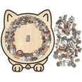 thumbnail image 6 of 135-Piece Colored Cat Shaped Wooden Jigsaw Puzzle, Cats Shaped Wooden Puzzle, Unique Animal Shape Wood Puzzle, Creative Gifts for Cats Lovers, Home Decor (#C), 6 of 10