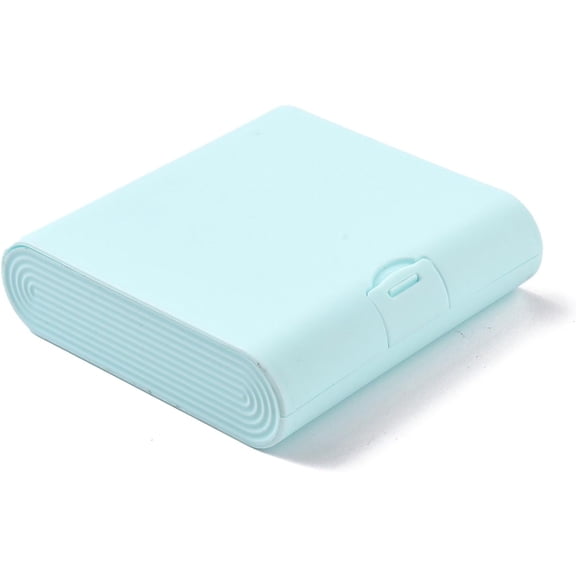 4Pcs Light Sky Blue Mini Jewelry Boxes Plastic Gift Boxes 10.95x11.2x3cm Storage Cases Small Jewelry Organizer Container