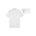 thumbnail image 4 of iiniim Men's Short Sleeve Chef Coat with Hat Kitchen Restaurant Work Wear Whie XXL, 4 of 7