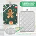 thumbnail image 6 of Yayeee Pot Holders Kitchen Heat Resistant with Pocket 7"x9.8" Cotton Oven Cooking Hot Pads, Green Christmas Gingerbread, 6 of 7