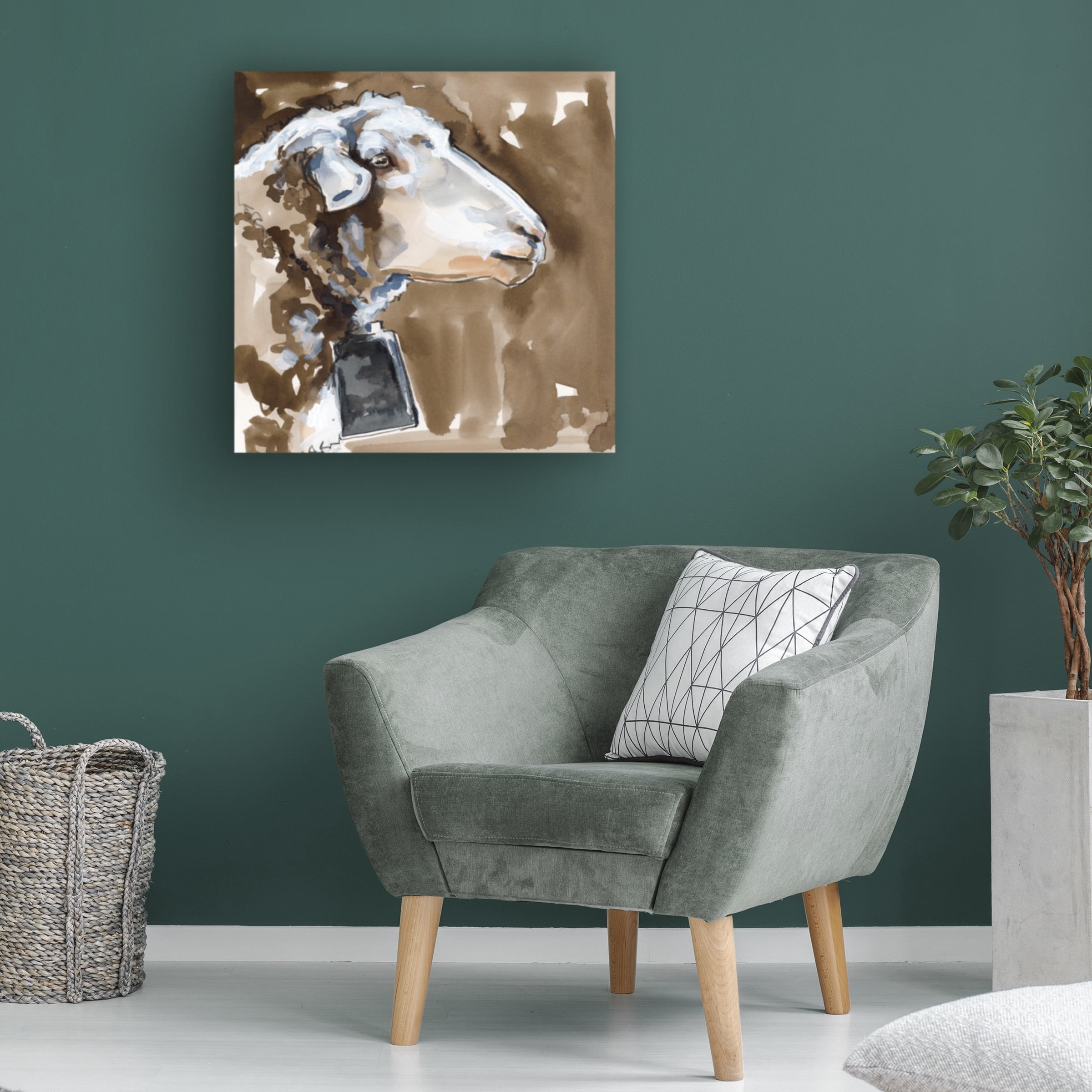 Jennifer Paxton Parker 'Side Eye Sheep I' Canvas Art