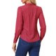 thumbnail image 3 of CAMISA METÁLICA CON ESTRELLAS DE MANGA LARGA Y CUELLO ALTO PARA MUJERES INSPIRE CHIC M Rojo-Hoja, 3 of 6