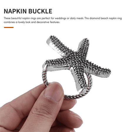 

Napkin ring Starfish Napkin Ring Retro Starfish Napkin Ring Holder Napkin Buckle Wedding Party Table Decoration Accessories