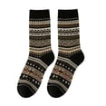 thumbnail image 2 of FAIOROI Socks for Women Vintage Fair Isle Crew Sock Warm Thick Winter Soft Cozy Printed, 2 of 6