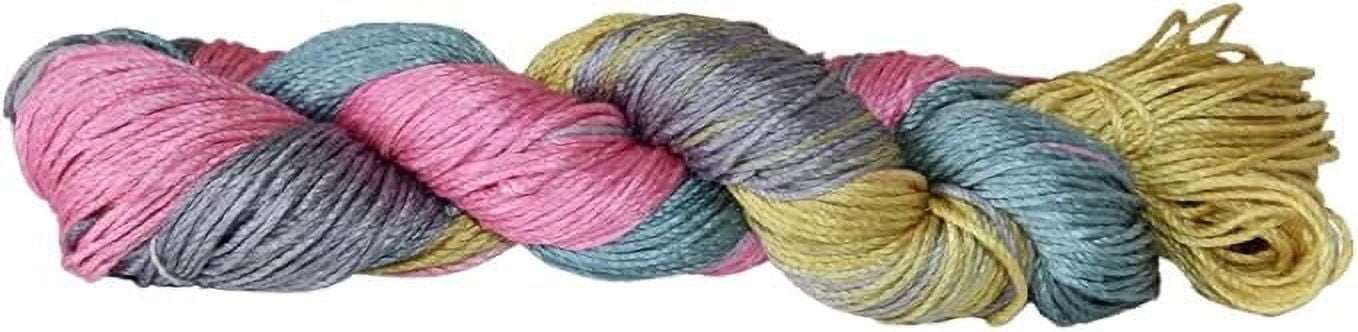 Knitsilk Brand 100% Mulberry Silk Yarn 50 Gram 3 Ply Lace Weight | Great for Knitting, Crochet, Weaving, Mixed Media (Tiger Lily)