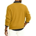 thumbnail image 4 of Men's Round Neck Long Sleeve Ribbed Knit Pullover, Sweater for Fall Winter, Casual Comfort and Versatile Layering Piece,Ginger,S, 4 of 7