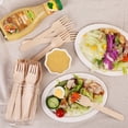thumbnail image 3 of EASTIN 100Pcs Wooden Disposable Forks  6.2 inch Length Compostable Biodegradable Forks  for Party Camping Picnics, 3 of 7