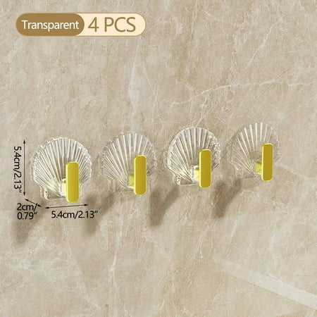 

4pc Punch-free Wall-mounted Bag Hooks For Hanging Hook Door Adhesive Hooks Adhesive Wall Hooks Back Wall Hooks For Hanging Wall Hooks Storage Hanger Strong Seamless Hook Headphone Rack