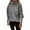 Gray, variant on Duoif Sweaters for Women Trendy Womens Loose Long Sleeve Knit Sweater Casual O Neck Pullover Distressed Sweater Tops Women's Sweaters Womens Tops Black L