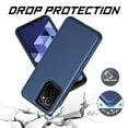 thumbnail image 4 of For Nokia HMD Vibe (N159V / TA-1590) Case Dual Layered Rugged Cover with Screen Protector (Textured Blue-Tempered Glass), 4 of 6