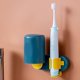 thumbnail image 4 of Estante de almacenamiento para baño de color azul y amarillo con soporte multifuncional para cepillos de dientes montado en la pared, 4 of 8