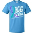 thumbnail image 3 of Inktastic Never Stop Fighting Suicide Prevention Awareness Ribbon T-Shirt, 3 of 5