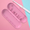thumbnail image 4 of Caja De Cepillo De Dientes Eléctrico Caja de cepillo de dientes eléctrico Caja de viaje a prueba de polvo Caja de soporte de cepillo de dientes (Rosa) Likrtyny Libre de BPA, 4 of 6