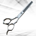 thumbnail image 2 of Two-Sided Scissor Professional Hair Clippers Hairdressing Thinning Scissors for Salon Home (17cm) (Random Style), 2 of 5