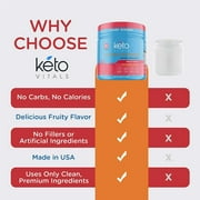 Keto Vitals Keto Electrolytes Powder for Hydration, Sleep, Energy, Muscle Function Fruit Punch