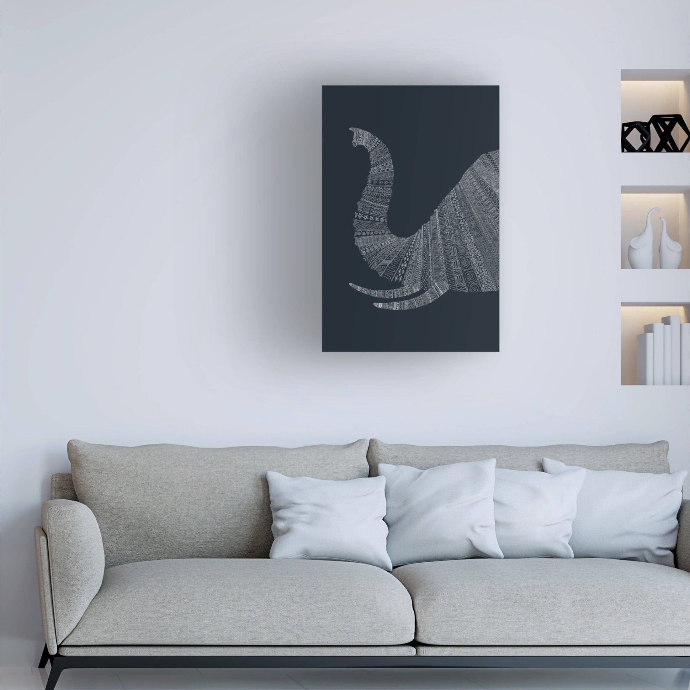 Trademark Fine Art Florent Bodart Elephant NAo4 Canvas Wall Art