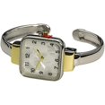 thumbnail image 5 of Blekon Collections Japanese Quartz Women's Square 24.5mm Case Leather/Metal Cuff Bangle Watch, 5 of 5