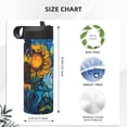 thumbnail image 4 of Sikiie Starry Night Sunflower Field Print 18OZ Insulated Straw Cup, Portable Leak-proof Sports Water Bottle, Stainless Steel Water Cup Suitable for Home and Outdoor, 4 of 8