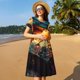 thumbnail image 4 of Easygdp Underwater Treasure Chest para Vestido Transpirable de Mujer, Vestido Suelto de Manga Corta con Pliegues y Bolsillos para el Verano, 4 of 6