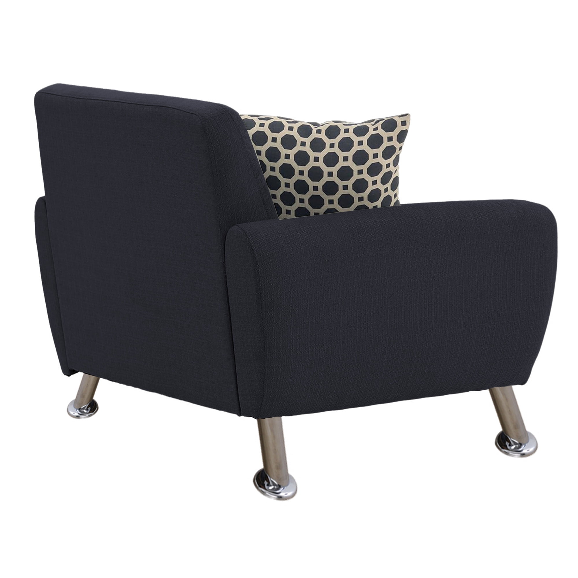 Aukfa 3 Piece Sofa Set - 34" Wide Upholstered Couch Deep Seat Armchair, Linen, Gray