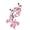 Pink, variant on Artificial Plum Blossom Flowers, Pink Fake Flower Branches for Home Decor, 26" Floral Arrangement for Vase, Chinese Style Interior Decoration, Table Centerpiece