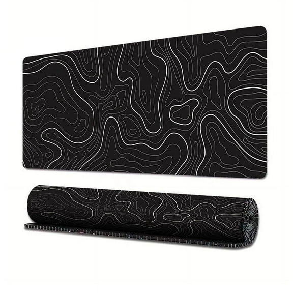 Namzi-b Large Gaming Mouse Pad with Durable Stitched Edges, Non-Slip Rubber Base, Big Computer Keyboard Mouse Mat Desk Pad for Home Office Gaming Work, 31.5"x11.8"x0.79", Black A15