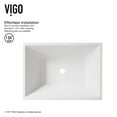 thumbnail image 2 of VIGO Matte Stone Vinca Composite Rectangular Vessel Bathroom Sink in White with Faucet and Pop-Up Drain in Brushed Nickel, 2 of 10