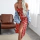 thumbnail image 5 of ICHUANYI Clearance Fashion Women Summer Casual Print Square-Neck Camis Sleeveless Long Dress(Red, XL) ICHUANYI WER2023080913126, 5 of 9