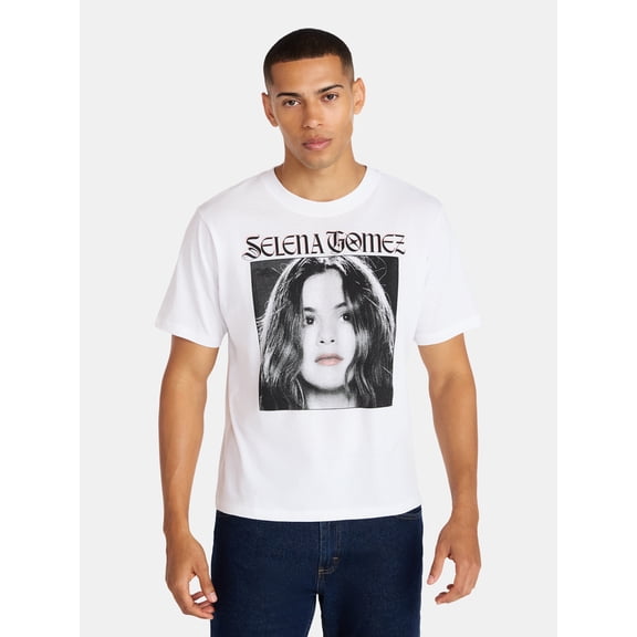 Selena Gomez Men's & Big Men's Oversized Graphic Tee Shirt, Sizes XS-3XL