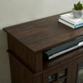 thumbnail image 3 of 58" Farmhouse TV Stand with 23" Electric Fireplace Heater, Rustic Entertainment Center for TVs up to 65", Multi-Storage Cabinets, Espresso, 3 of 9