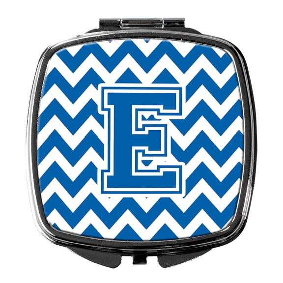 Letter E Chevron Blue and White Compact Mirror CJ1056-ESCM