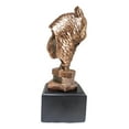 thumbnail image 4 of Woodland Nocturnal Bird Hunter Long Eared Owl Bust Electroplated Figurine Bird, 4 of 7