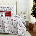 thumbnail image 2 of Southshore Fine Living, Inc. 6-Piece Holiday Bedding Set; Christmas Trees & Reindeer Print, 2 of 9
