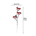 thumbnail image 2 of 12 Pack Tiges de Baies Rouges Artificielles Bourgogne Rouge Baies Pics Houx Baies Branches pour Décorations d'Arbre de Noël Artisanat Mariage Vacances Saison Hiver Décor Décor à la Maison, 2 of 12