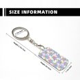 thumbnail image 3 of Uemuo Sea Turtles Pattern Rectangular Metal Keychain - Durable, Stylish, and Personalized Key Ring for Men and Women,Engraved Keychain,Gift Slim Sturdy Keychain, 3 of 7