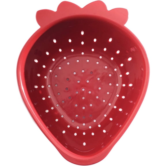 Norpro 1 Quart Mini Strawberry Colander, Red