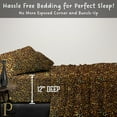 thumbnail image 3 of RV Camper Queen 60" X 80" | 700-TC Organic Cotton Sheet Set 12 inch Deep Pockets - Made for RV Motorhome Bunk Bed - Leopard Print Color, 3 of 7